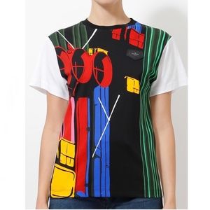 Louis Vuitton Shirt Centre Pompidou Cadea Graphic T-shirt Leather Logo Top NWT